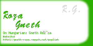 roza gneth business card